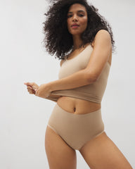 WARM AMBER - Mid-Level Shaping Seamless Brief