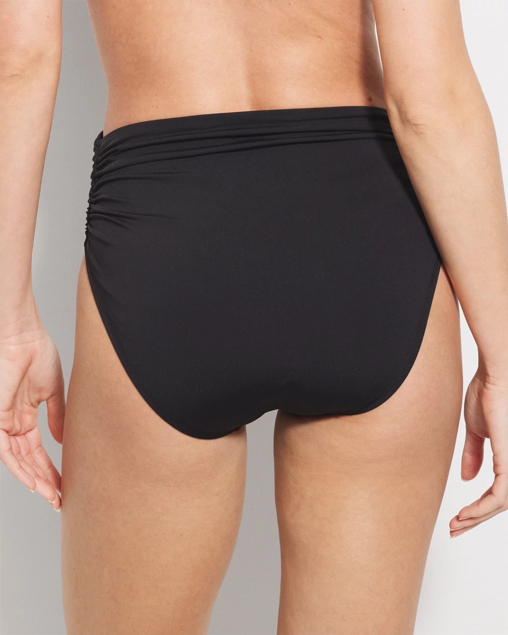 BLACK - Beattie Side-Shirred Bikini Bottom