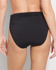 BLACK - Beattie Side-Shirred Bikini Bottom