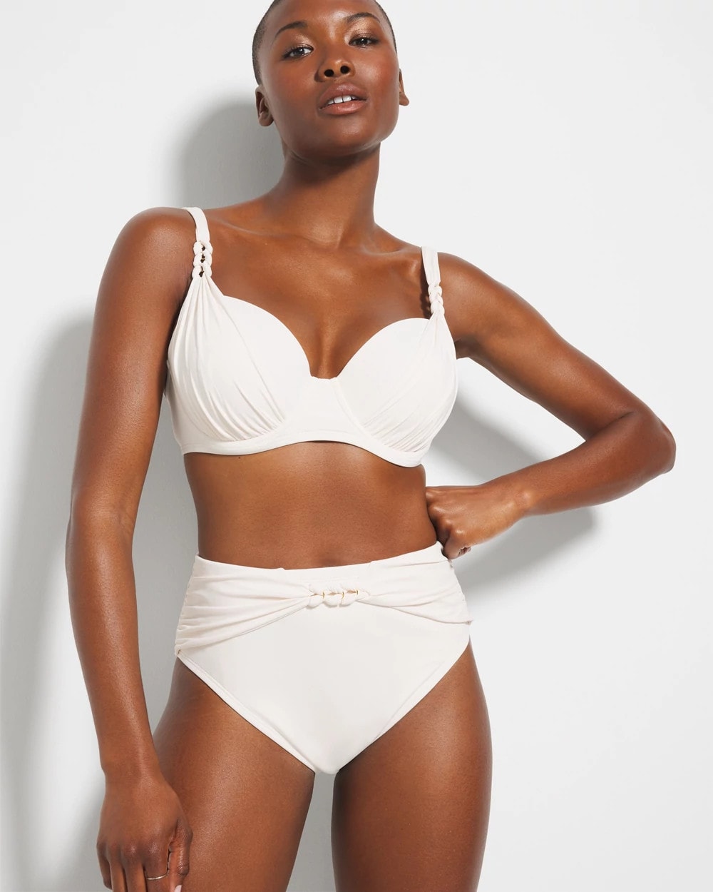 COCONUT WATER - Ring Master High-Waist Swim Bottom