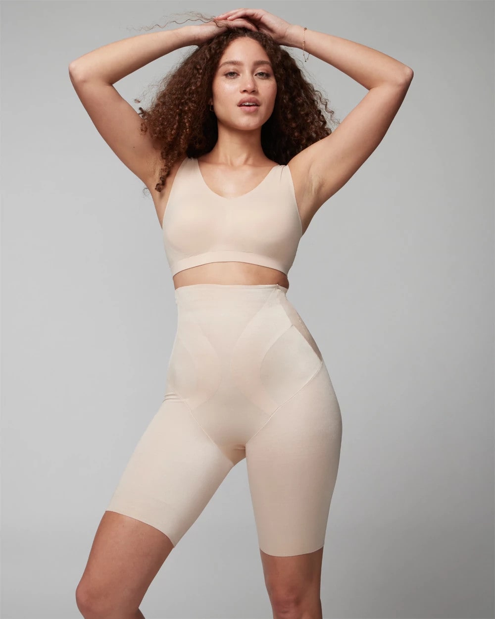 PALE SAND - Mid-Level Shaping Vanishing Edge High-Waist Thigh Slimmer