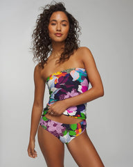 PAINTED IN PARADISE NAVY - Ruched Bikini Bottoms