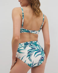 PALM PERFECT COCONUT - Ruched High-Waist Bikini Bottom