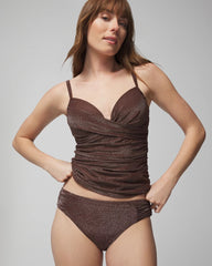 DOLCE VIDA DARK NUDE - Ruched Bikini Bottoms