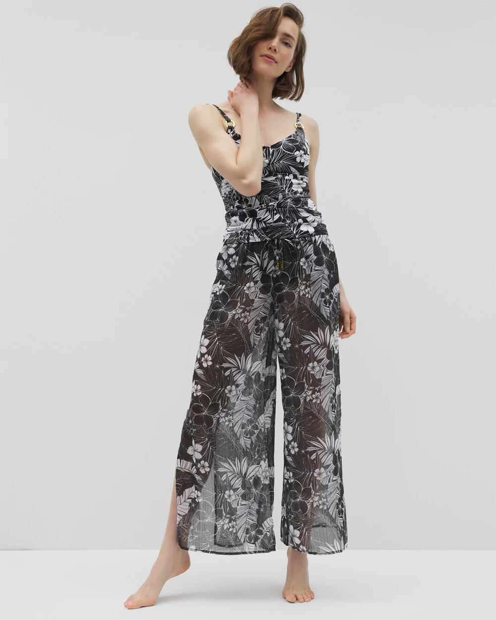BLACK - Double Duty Side Slit Pant
