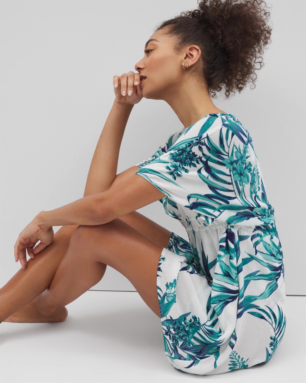 PALM PERFECT COCONUT - Rayon Crepe Cover Up