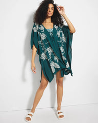 DEEP TEAL - Embroidered Cover-Up