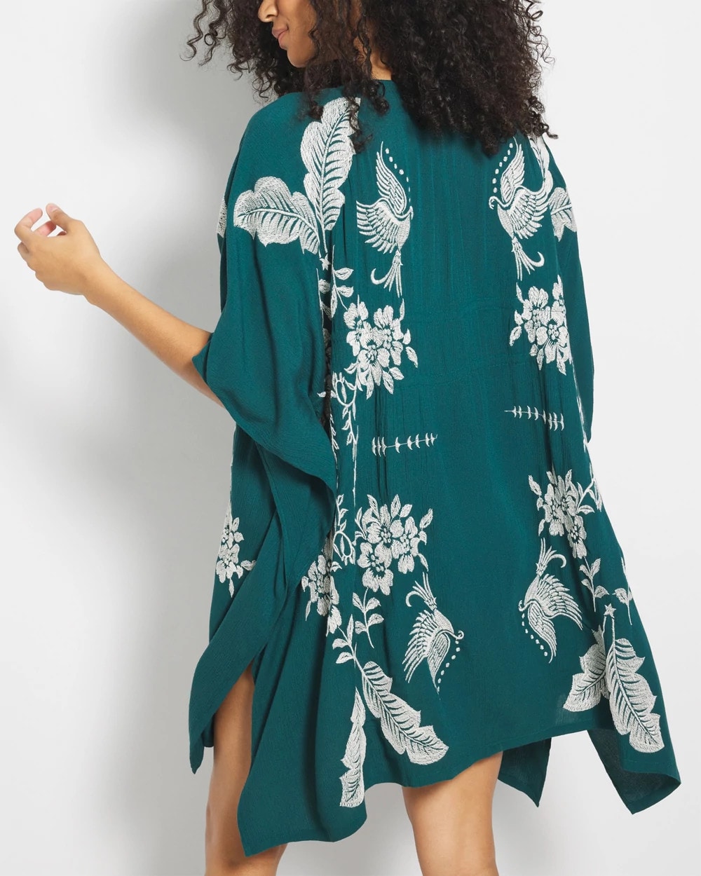 DEEP TEAL - Embroidered Cover-Up