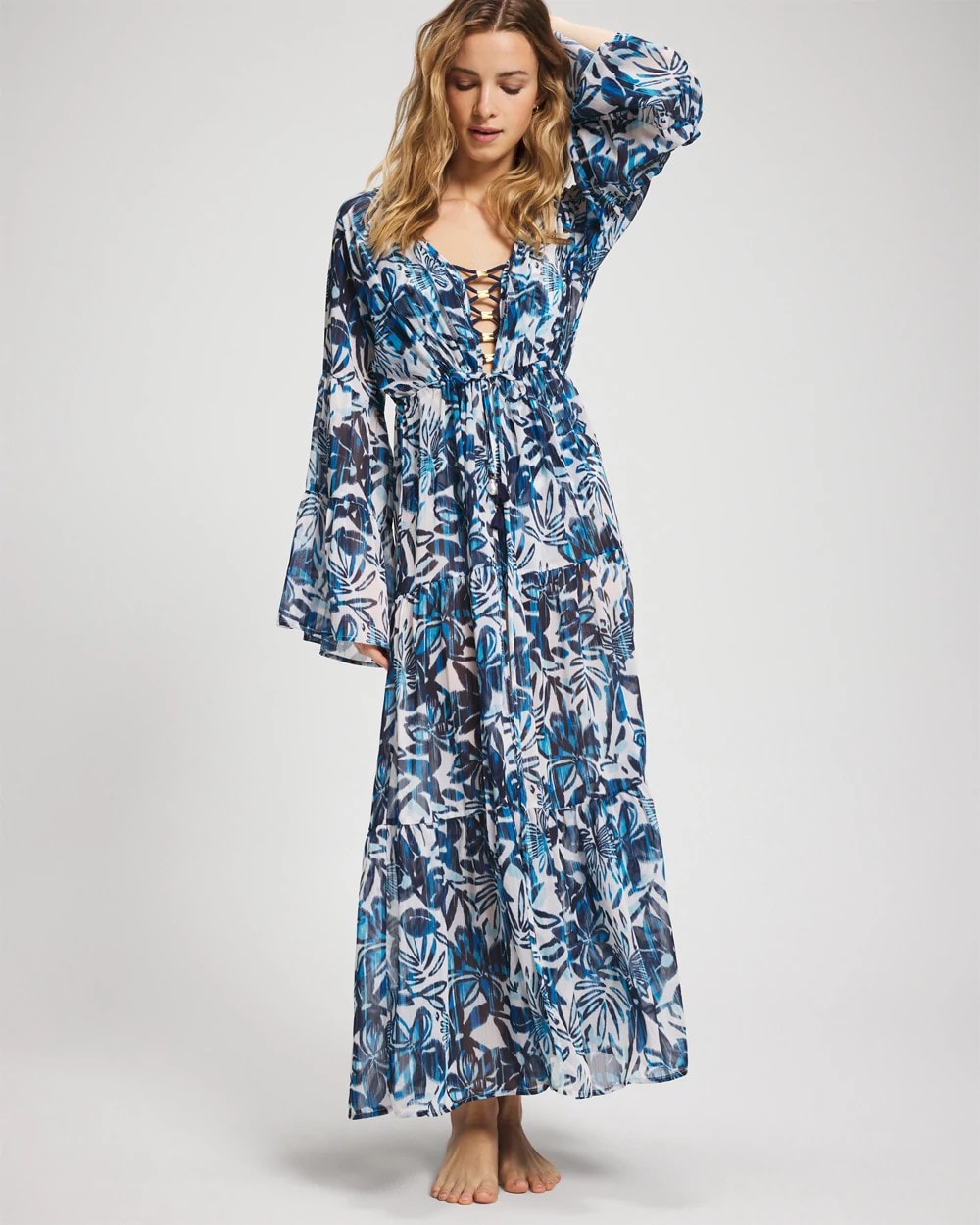 MULTI - Turning Tides Keep It Moving Chiffon Dress