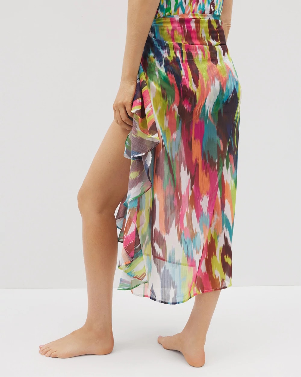 MULTI - Keep It Moving Chiffon Ruffle Sarong