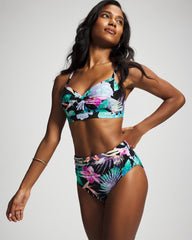 LUSH TROPICAL BLACK - High-Waist Enbliss Bottom