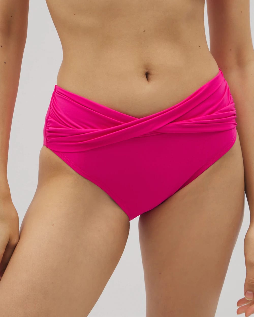CAMELLIA ROSE - Twist-Front Bikini Bottoms