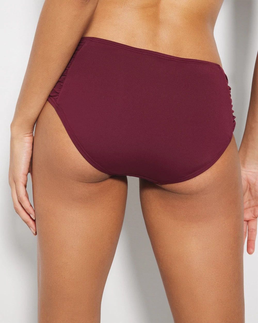 VELVET PLUM - Ruched Bikini Bottoms