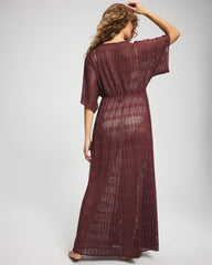 COFFEE - Sunkissed Crochet Open-Front Caftan