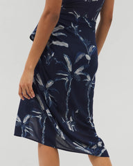 PALM TOILE NIGHTFALL NAVY - Rayon Crepe Pareo