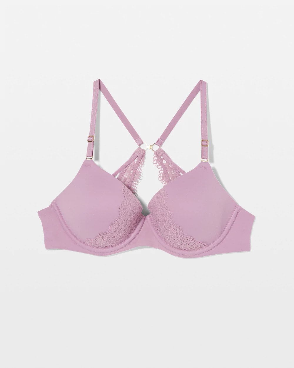 LILAC WINE - Perfect Coverage Convertible Bra with Lace back