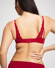 PAINT THE TOWN RED - Perfect Coverage Convertible Bra with Lace back