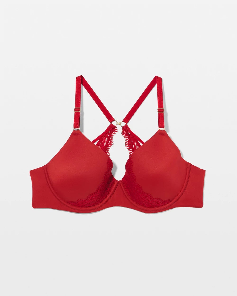 PAINT THE TOWN RED - Perfect Coverage Convertible Bra with Lace back