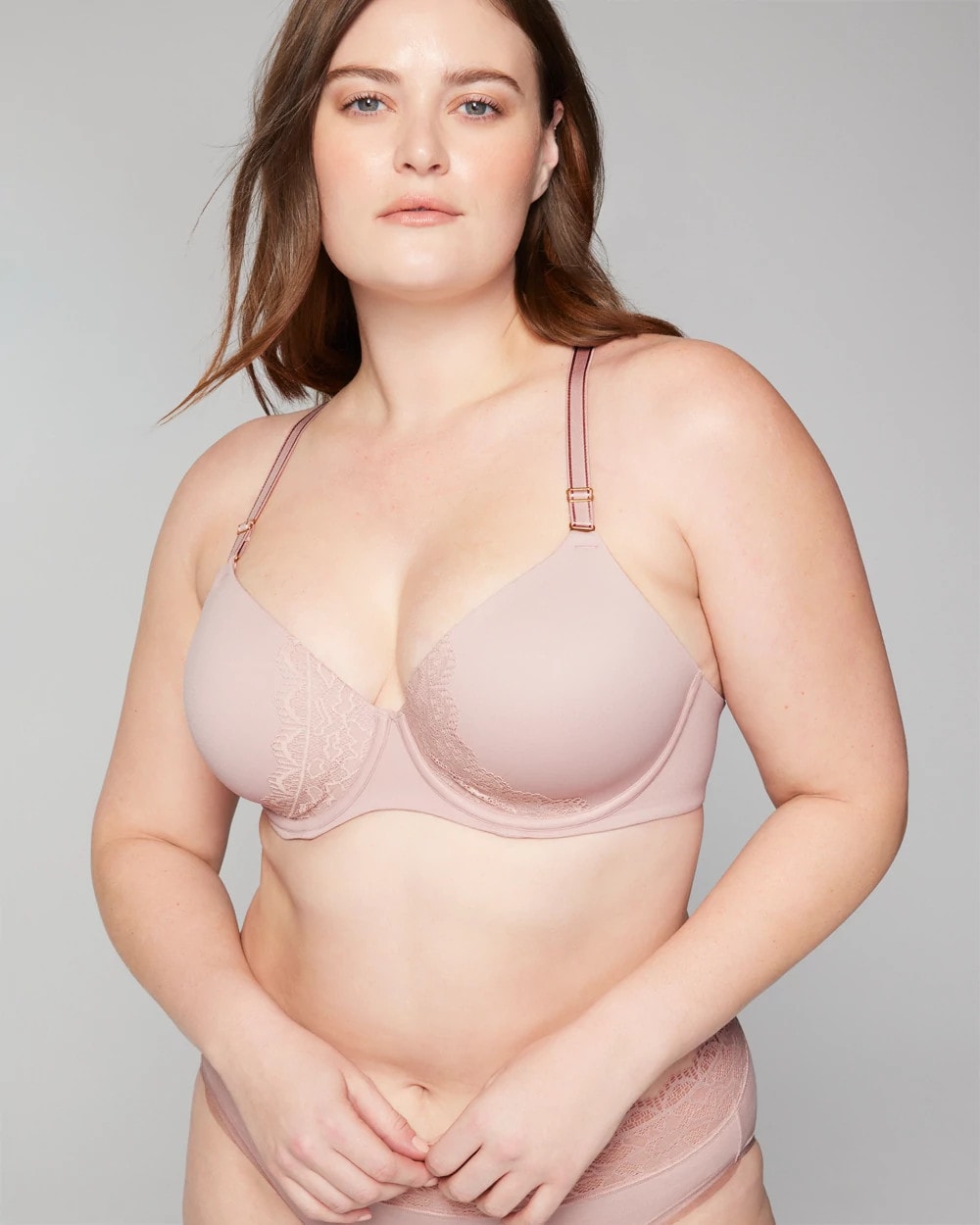 ADOBE ROSE - Perfect Coverage Convertible Bra with Lace back