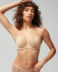 WARM AMBER - Perfect Coverage Convertible Bra with Lace back