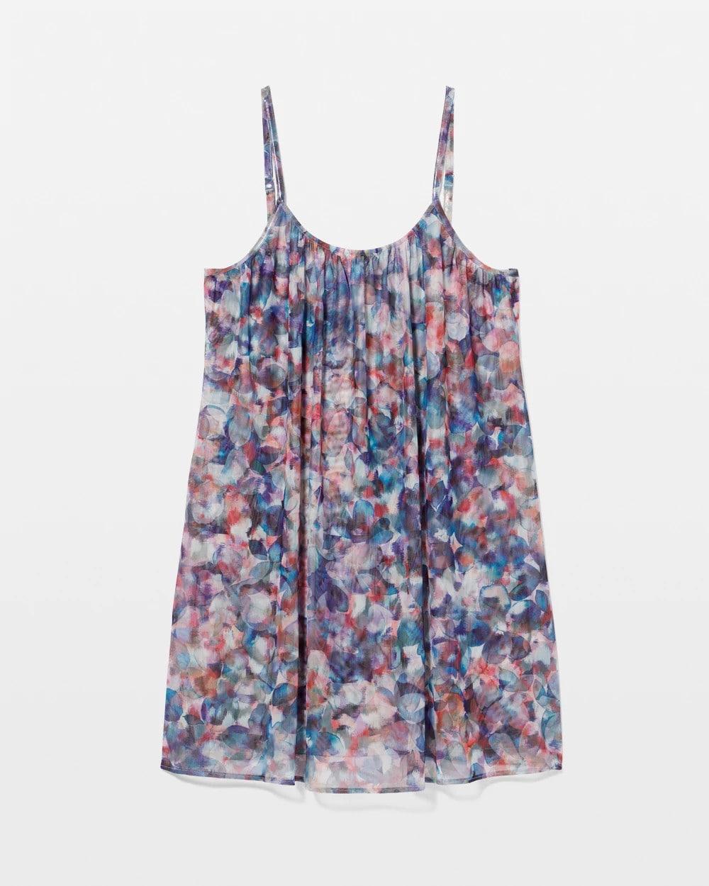 PETAL MOSAIC PETROL - Mesh Ruched Chemise