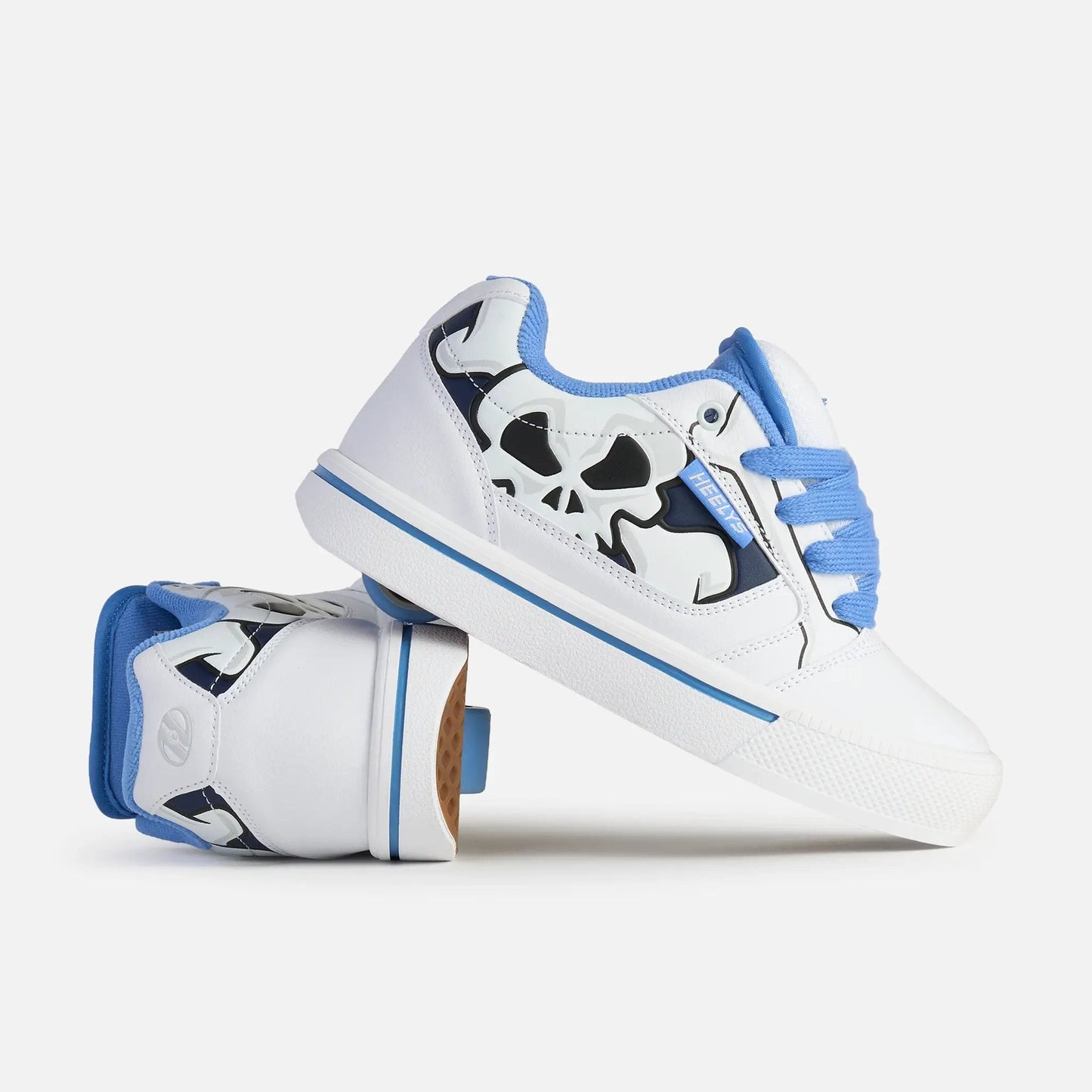 Heelys Pro 25 White/Blue Skull Print On Sale