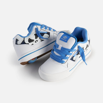Heelys Pro 25 White/Blue Skull Print On Sale