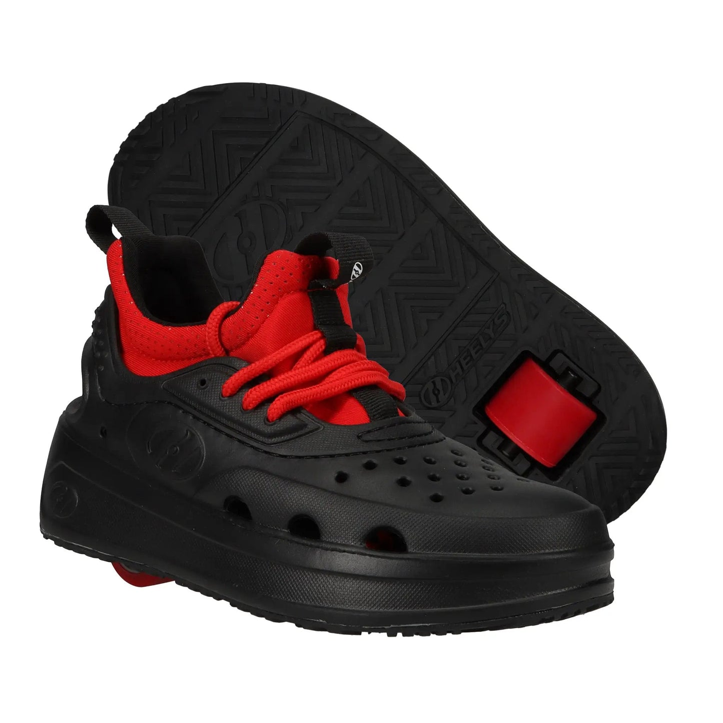 Wowza - Black & Red - Clog Heelys On Sale